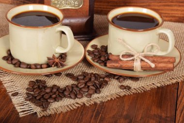 kirli siyah soğuk kahve fincan