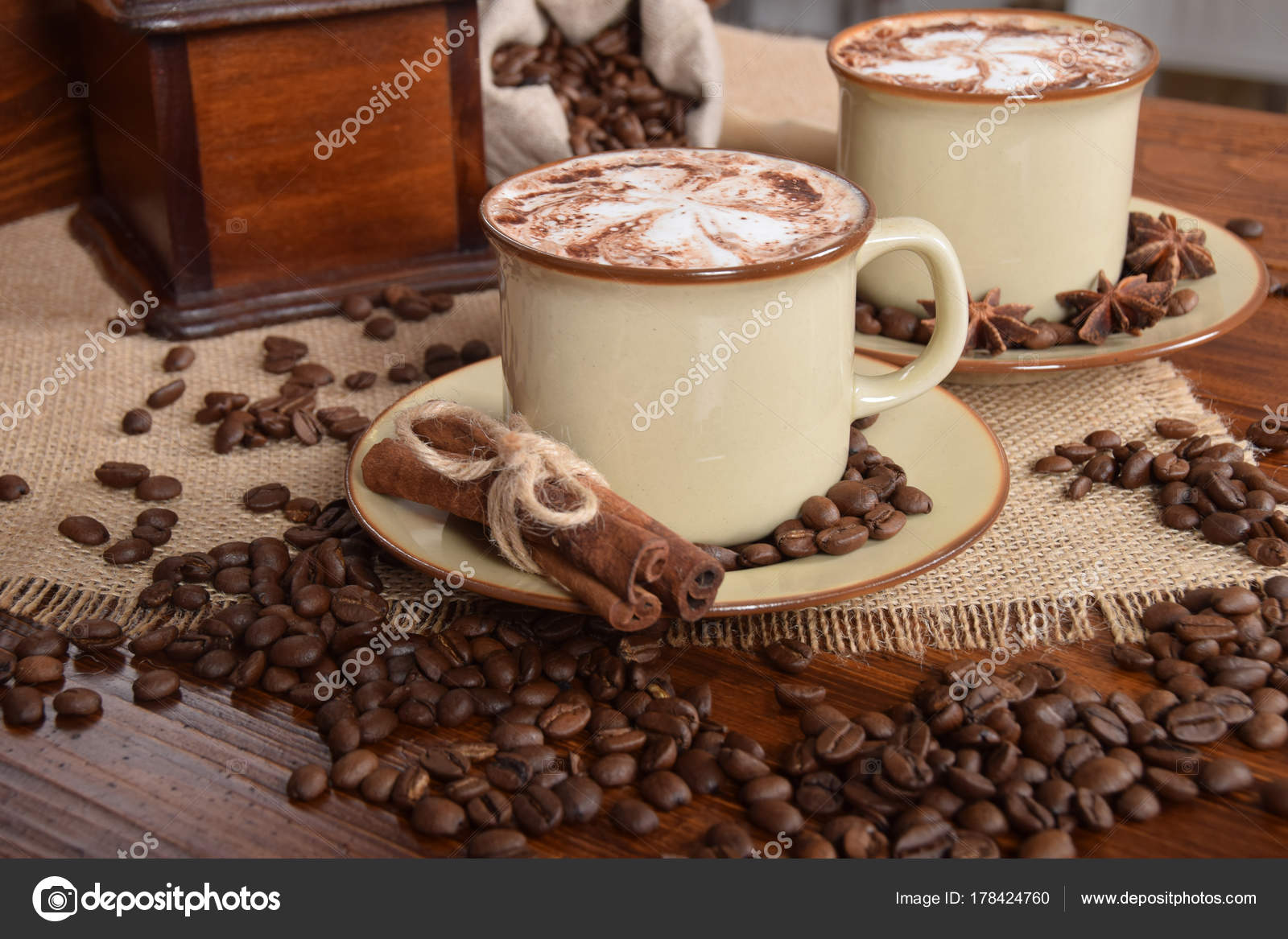 Coffee With Milk Foam And Chocolate Stock Photo Image By C Kingapl 178424760