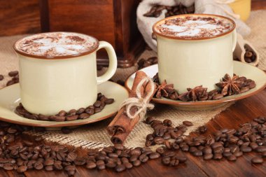 Sütlü ve çikolatalı kahve.