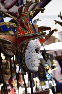 Bir pazar ahır Venedik karnaval maske