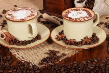 Sütlü ve çikolatalı kahve.