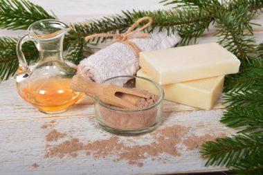 ev yapımı çikolata vücut scrub doğal sabun ve zeytin yağı