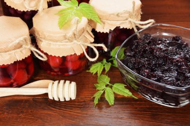 Mavi Ev yapımı reçel şeker ve bal kış col için iyi