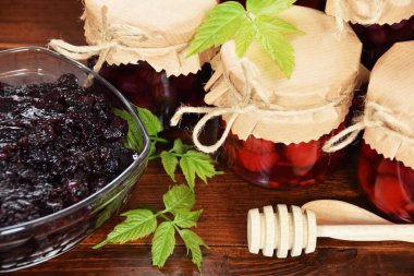 Mavi Ev yapımı reçel şeker ve bal kış col için iyi