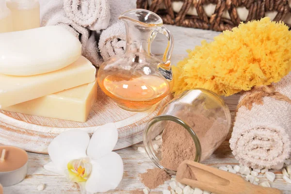 doğal palm yağı yosun toz için bir ev spa, bir yüz maskesi