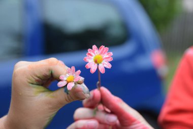 çocuklarla tarafından boyalı daisy bir tatil fikir boyalar