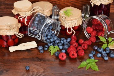 yaban mersini ve ahududu kavanoz kış çayı için