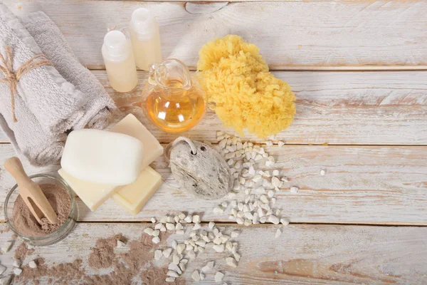 doğal ayak Ponza doğal Sabunlar, temiz havlu, doğal bir 