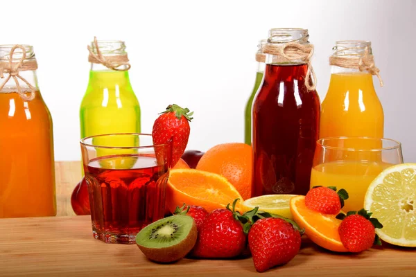 Jugos Saludables Frutas Frescas — Foto de Stock