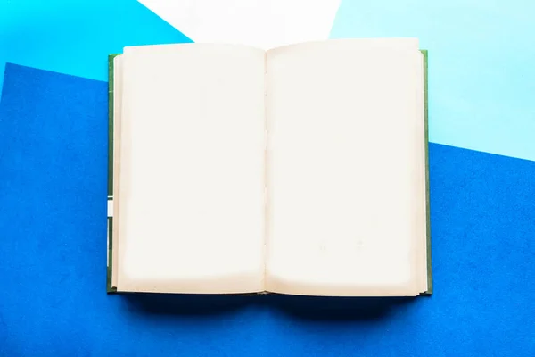 Apri Libro Mockup Sfondo Geometrico Colori Pastello — Foto Stock