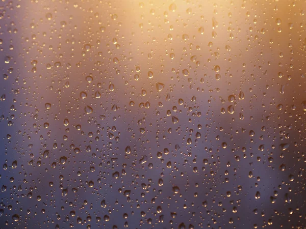 Vintage Color Tone Water Rain Drops Glass Abstract View Drops — Stock Photo, Image