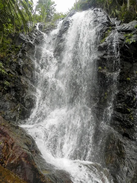 Waterval Blauwe Smaragd Aquarel Thailand — Stockfoto