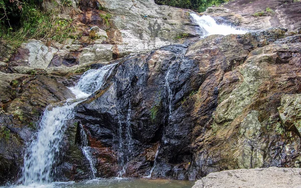 Motion Blur Waterfalls Peaceful Nature Landscape Blue Ridge Mountains Lush — Stock Photo, Image