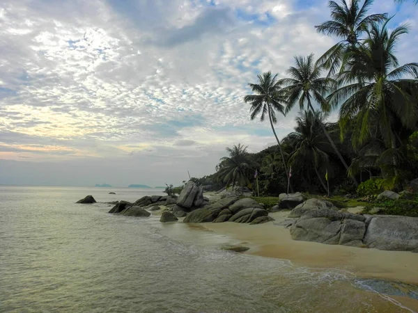 Beautiful Coast Azure Water Cliffs Green Jungle Koh Phangan Thailand — Stock Photo, Image