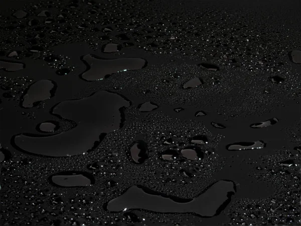 Water Drops Black Background — Stock Photo, Image