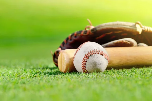 Está na hora do basebol. — Fotografia de Stock