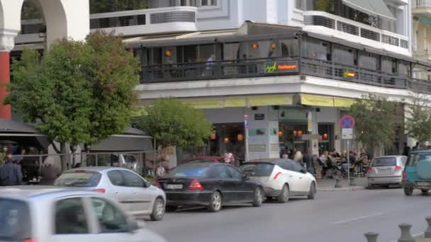 ギリシャ、テッサロニキの市内ウォーター フロント — ストック動画
