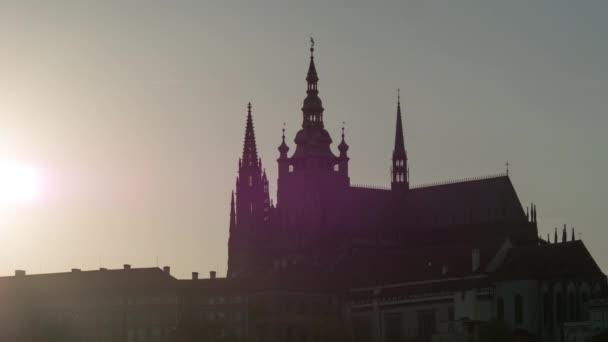 Tid förflutit skott av domkyrkan av heliga Vitus, Wenceslaus och Adalbert, Prag, Tjeckien — Stockvideo