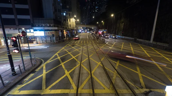 Street in night Hong Kong — Stock Photo, Image