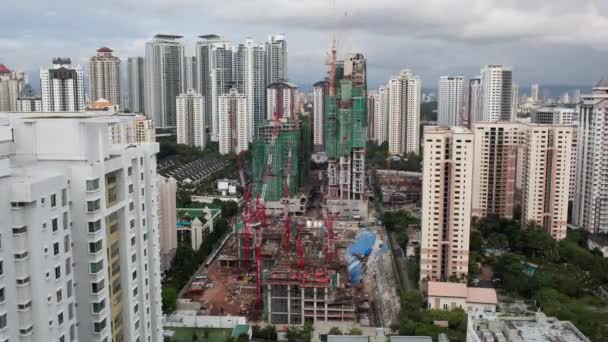 Zeitraffer der Bauarbeiten in Kuala Lumpur, Malaysia — Stockvideo