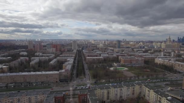 Moscow cityscape, aerial view — Stock Video