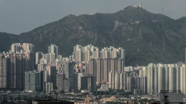 Zeitraffer von Wohngebiet in Hongkong — Stockvideo