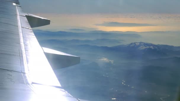 風景シーン、飛行機からの眺め — ストック動画