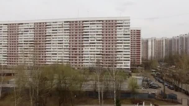 Letecký pohled na obytné čtvrti v Moskvě — Stock video
