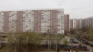 Moskova'da bir yerleşim bölgesi havadan görünümü