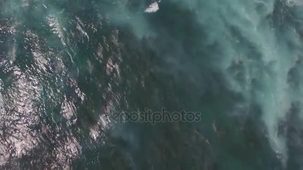 Aerial waterscape of blue ocean — Stock Video