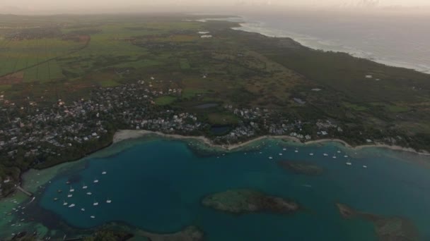 Mauritius, zdjęcia lotnicze z wybrzeża i lądu — Wideo stockowe