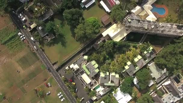 Volando sobre la zona residencial Isla Mauricio — Vídeo de stock