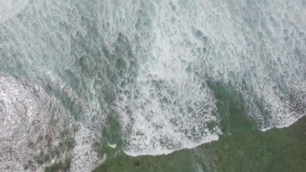 Voando sobre águas rasas e profundas do oceano — Vídeo de Stock