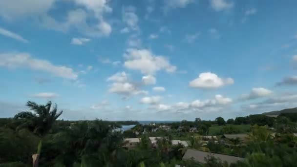 Timelapse of clouds over Mauritius Island — Stock Video