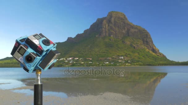 射击自然与六 Gopro 摄像头 360 度 — 图库视频影像