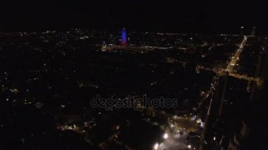 Barcelona hava cityscape geceleri