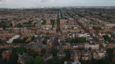 Amsterdam hava panorama, Hollanda