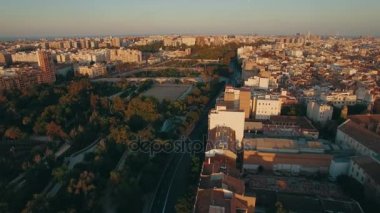Hava sabah uçuş yukarıda Moscow district, Rusya Federasyonu
