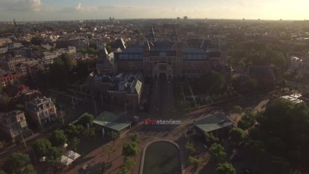 Amsterdam aerial cityscape, Países Baixos — Vídeo de Stock