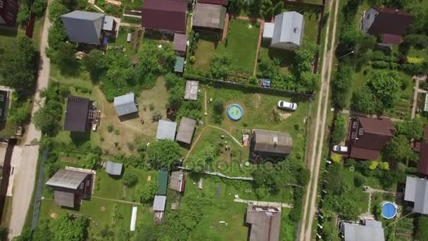 Foto aérea de la comunidad de dacha en Rusia — Vídeos de Stock