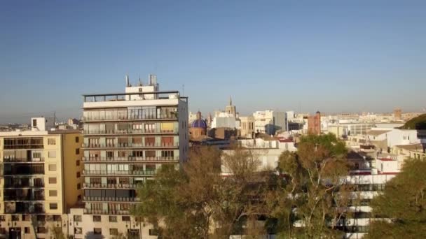 Valencia panorama, widok z lotu ptaka — Wideo stockowe