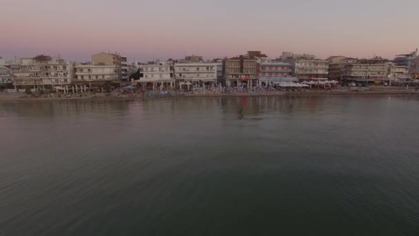 Αεροφωτογραφία του θέρετρο στην ακτή, Θεσσαλονίκη — Αρχείο Βίντεο