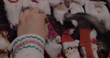 Noel Baba craftwork Noel koleksiyon yerleştirerek