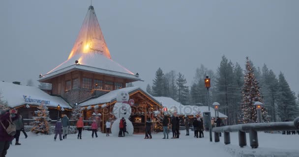 Rovaniemi, Finlandiya için Santa Claus Köyü — Stok video