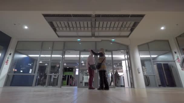 홀의 헬싱키 미술 박물관에 사람들이 소통량의 속도 — 비디오