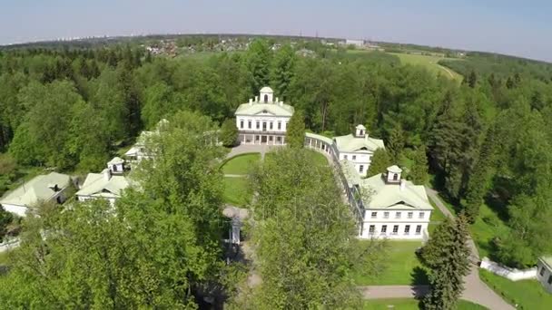 Flygfoto över Tsaritsyno museum och reserv i Moskva — Stockvideo