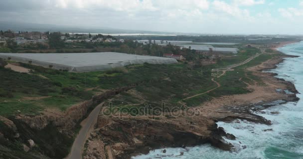 Paisagem da costa de Rosh Hanikra — Vídeo de Stock