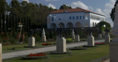 Güzel Bahai Bahçe Bahji Konağı. Acre, İsrail