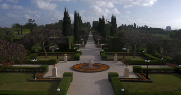 アッコの美しい緑豊かなバハイ庭園 — ストック動画