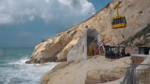 Rosh Hanikra unika natur — Stockvideo